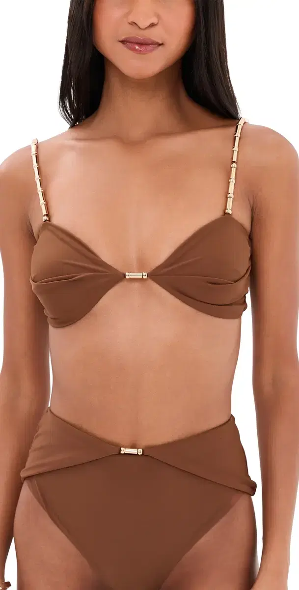DEVON WINDSOR Emmie Bikini Top Umber