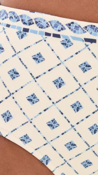 Shani Shemer Thelma Bikini Bottoms Blue Mosaic Print M | Thumbnail 5