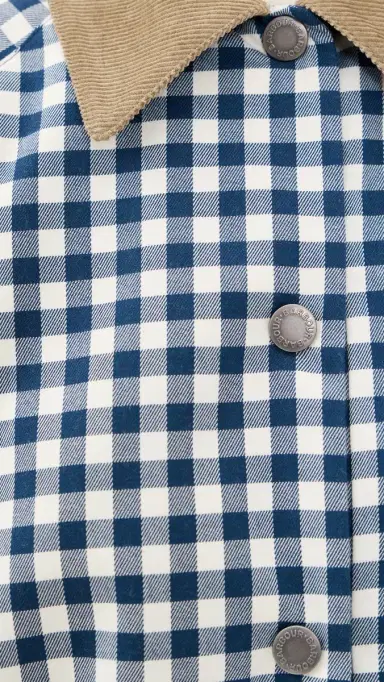 Barbour Ovingham Casual Jacket Gingham Navy/Neutral 4 | Thumbnail 6 Barbour Ovingham Casual Jacket Gingham Navy/Neutral 4 | Thumbnail 6