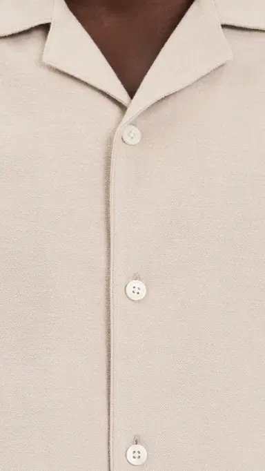 Theory oft Terry Collar Shirt Warm ilver Cloud | Thumbnail 6
