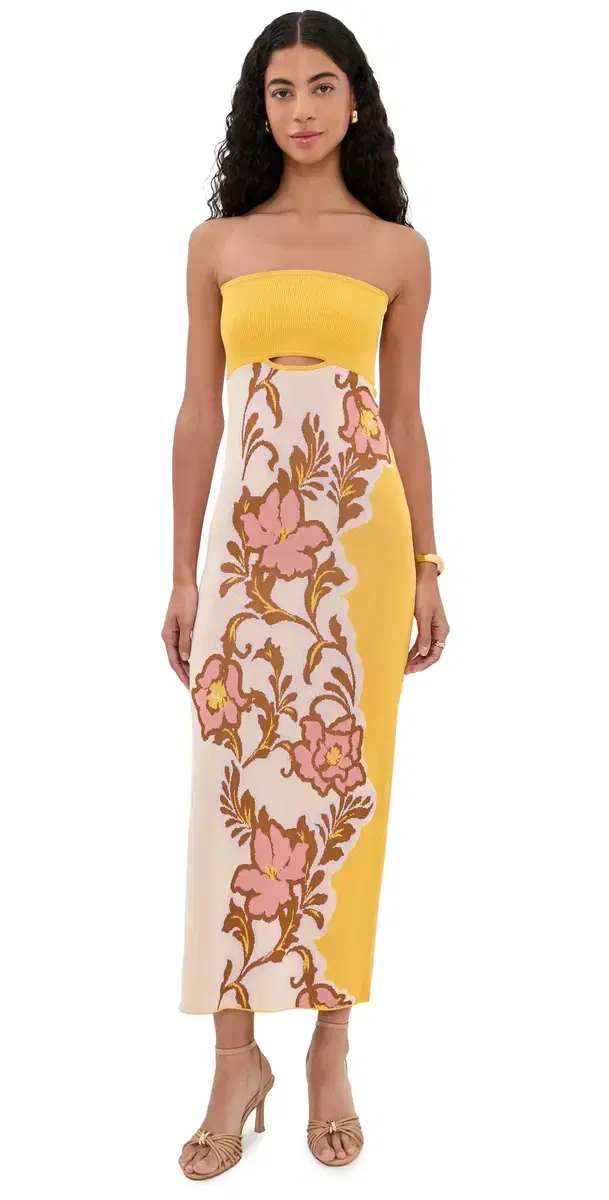 MISA Fletcher Dress Plumeria Wave Knit