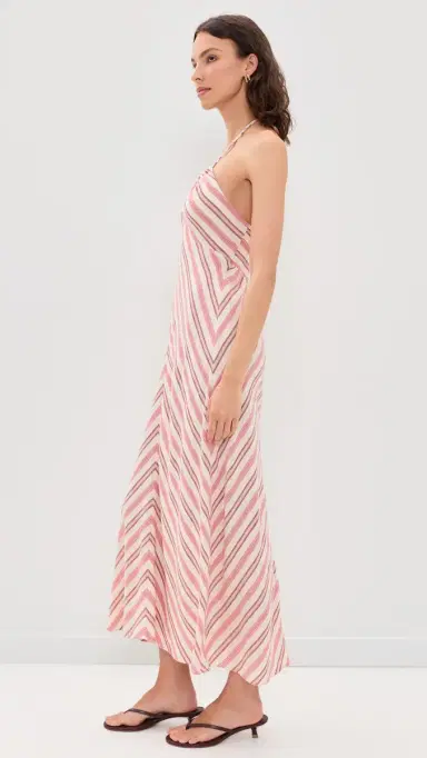 XIRENA aggie Midi Dress Dusty Pink Stripe | Thumbnail 4