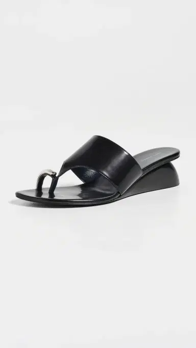 Tory Burch Pierced Wedge Sandals 45mm Perfect Black | Thumbnail 2