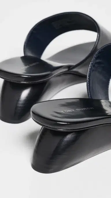 Tory Burch Pierced Wedge Sandals 45mm Perfect Black | Thumbnail 4