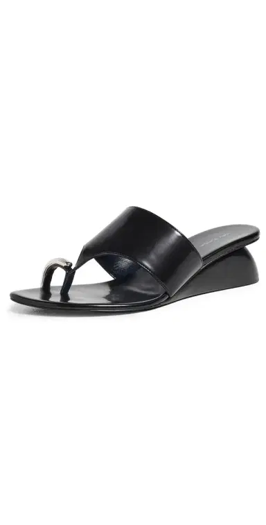 Tory Burch Pierced Wedge Sandals 45mm Perfect Black | Thumbnail 1