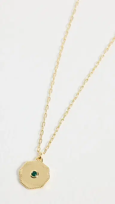Gorjana Birthstone Coin Necklace May One Size | Thumbnail 2