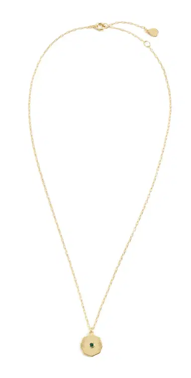 Gorjana Birthstone Coin Necklace May One Size | Thumbnail 1