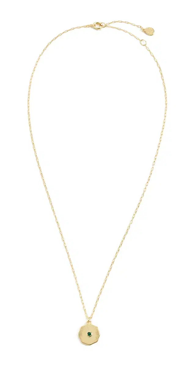 Gorjana Birthstone Coin Necklace May One Size