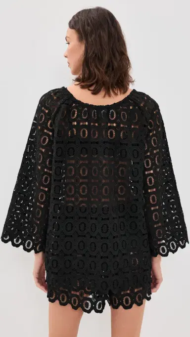 Hill House Home The Enella Coverup Tunic Black S | Thumbnail 3