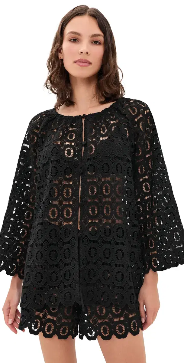 The Enella Coverup Tunic Black