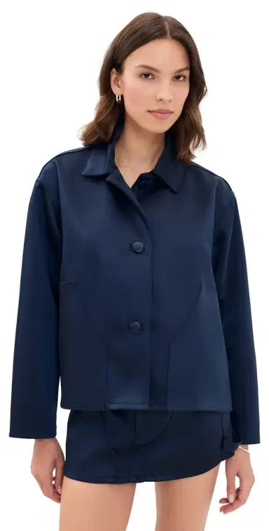 RENGGLI Satin Jacket Midnight | Thumbnail 1