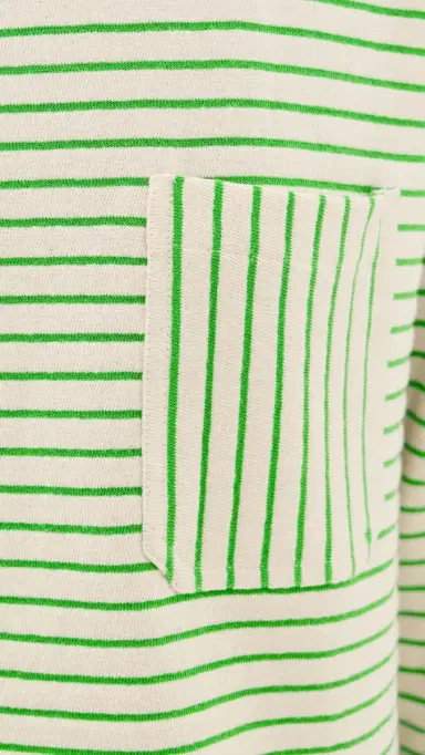 Askk NY Easy triped Pullover Green Stripe | Thumbnail 6