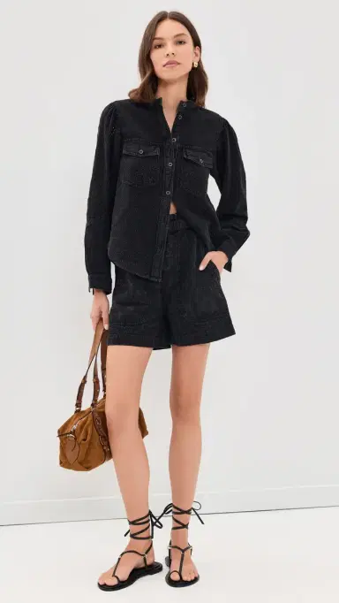 ISABEL MARANT ÉTOILE Kisha Shorts Faded Black 40 | Thumbnail 5 ISABEL MARANT ÉTOILE Kisha Shorts Faded Black 40 | Thumbnail 5