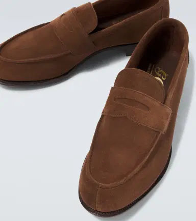 George Cleverley Cannes suede penny loafers | Thumbnail 6