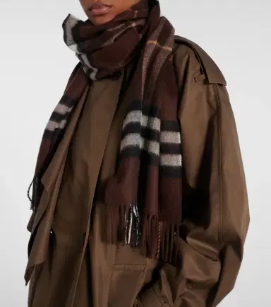 Burberry Check cashmere scarf | Thumbnail 4 Burberry Check cashmere scarf | Thumbnail 4