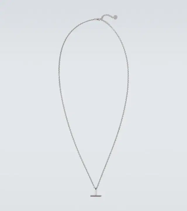 T sterling silver pendant necklace