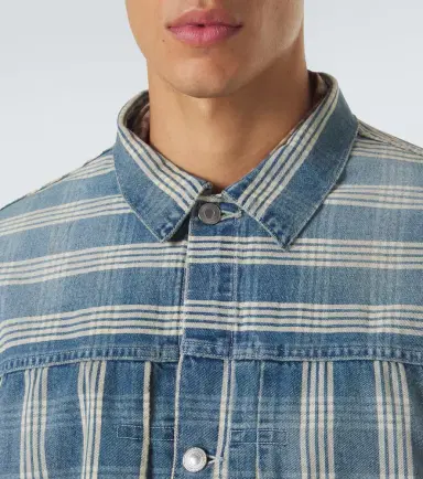 A.PRESSE A. Presse No.213 checked denim jacket | Thumbnail 3 A.PRESSE A. Presse No.213 checked denim jacket | Thumbnail 3