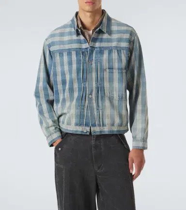 A.PRESSE A. Presse No.213 checked denim jacket | Thumbnail 5 A.PRESSE A. Presse No.213 checked denim jacket | Thumbnail 5