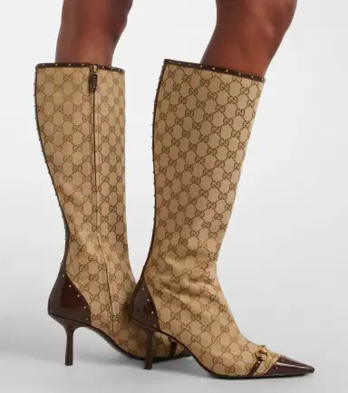 Gucci Savoy GG canvas knee-high boots | Thumbnail 6 Gucci Savoy GG canvas knee-high boots | Thumbnail 6