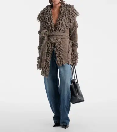 The Attico Fringed wool and cashmere-blend cardigan | Thumbnail 3 The Attico Fringed wool and cashmere-blend cardigan | Thumbnail 3
