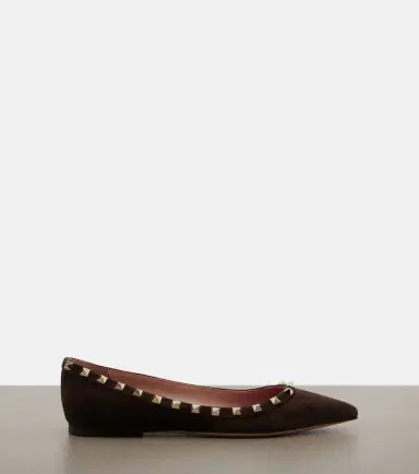 Valentino Garavani Rockstud suede ballet flats | Thumbnail 3 Valentino Garavani Rockstud suede ballet flats | Thumbnail 3