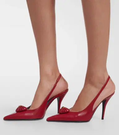 Valentino Garavani Caur Royal leather slingback pumps | Thumbnail 6