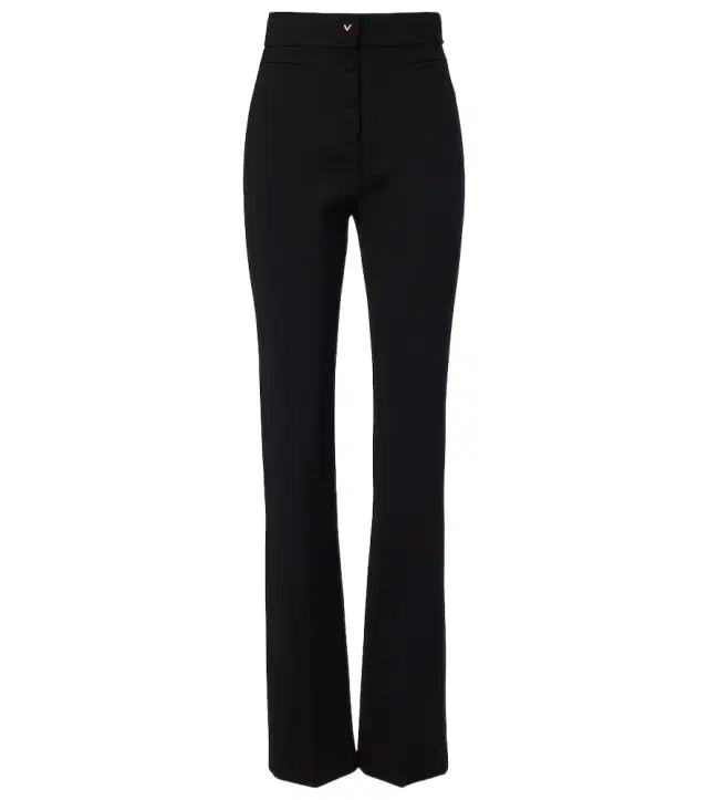 Valentino VGold wool-blend straight pants