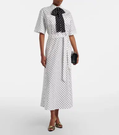 Valentino Polka-dot cotton poplin midi dress | Thumbnail 2 Valentino Polka-dot cotton poplin midi dress | Thumbnail 2