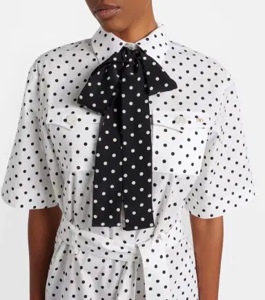 Valentino Polka-dot cotton poplin midi dress | Thumbnail 3 Valentino Polka-dot cotton poplin midi dress | Thumbnail 3