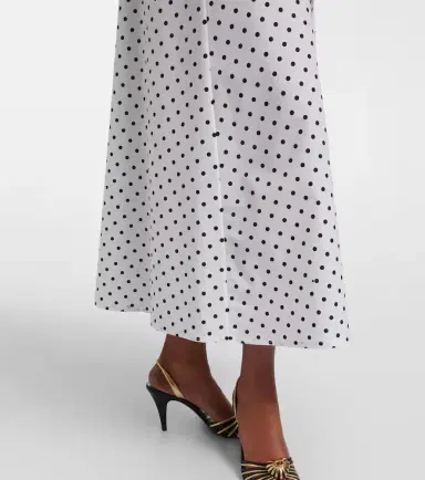 Valentino Polka-dot cotton poplin midi dress | Thumbnail 6 Valentino Polka-dot cotton poplin midi dress | Thumbnail 6