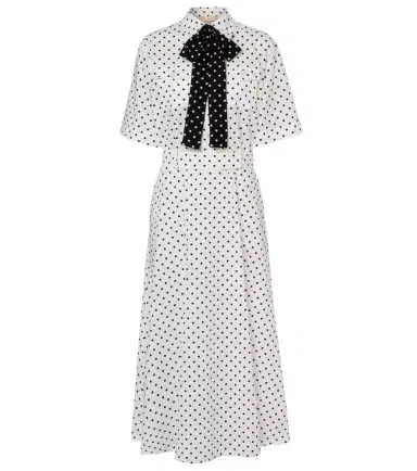 Valentino Polka-dot cotton poplin midi dress | Thumbnail 1 Valentino Polka-dot cotton poplin midi dress | Thumbnail 1