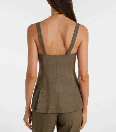 Max Mara Plaid virgin wool top | Thumbnail 2 Max Mara Plaid virgin wool top | Thumbnail 2