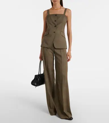 Max Mara Plaid virgin wool top | Thumbnail 4 Max Mara Plaid virgin wool top | Thumbnail 4