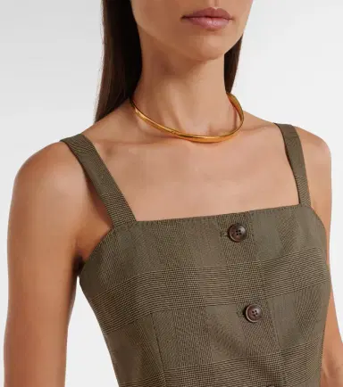 Max Mara Plaid virgin wool top | Thumbnail 6 Max Mara Plaid virgin wool top | Thumbnail 6