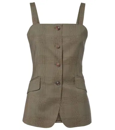 Max Mara Plaid virgin wool top | Thumbnail 1 Max Mara Plaid virgin wool top | Thumbnail 1