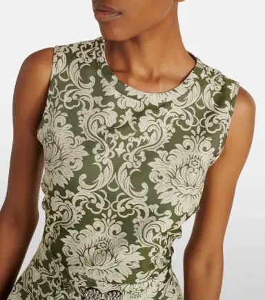 'S Max Mara Embellished cotton-blend jacquard midi dress | Thumbnail 3 'S Max Mara Embellished cotton-blend jacquard midi dress | Thumbnail 3