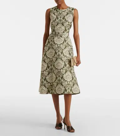 'S Max Mara Embellished cotton-blend jacquard midi dress | Thumbnail 6 'S Max Mara Embellished cotton-blend jacquard midi dress | Thumbnail 6