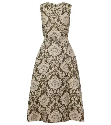 'S Max Mara Embellished cotton-blend jacquard midi dress | Thumbnail 1 'S Max Mara Embellished cotton-blend jacquard midi dress | Thumbnail 1
