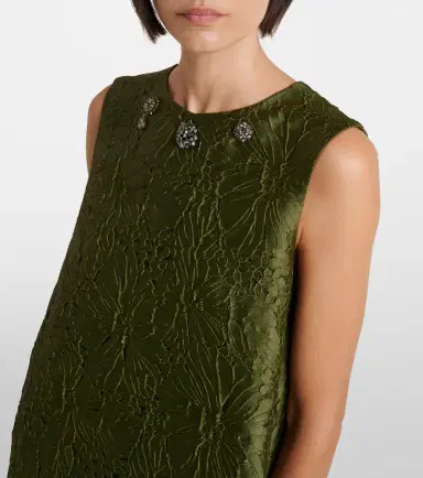 'S Max Mara Embellished floral jacquard minidress | Thumbnail 3