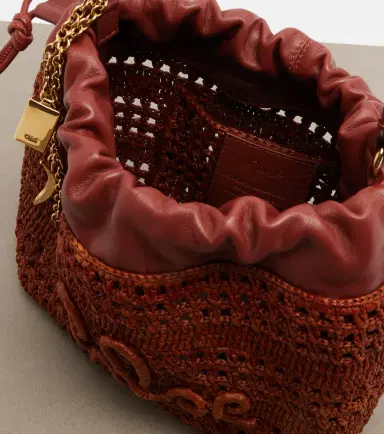 Chloé Chloé Summer Banana Mini raffia bucket bag | Thumbnail 3