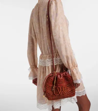 Chloé Chloé Summer Banana Mini raffia bucket bag | Thumbnail 5