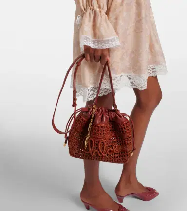 Chloé Chloé Summer Banana Mini raffia bucket bag | Thumbnail 7