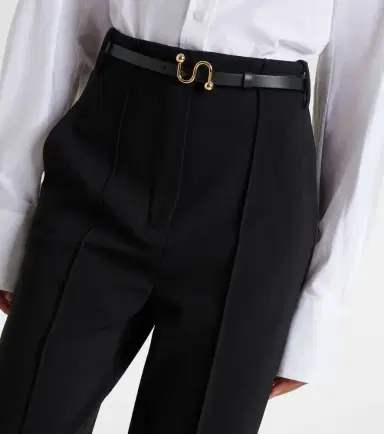Sportmax Belted crêpe straight pants | Thumbnail 4 Sportmax Belted crêpe straight pants | Thumbnail 4