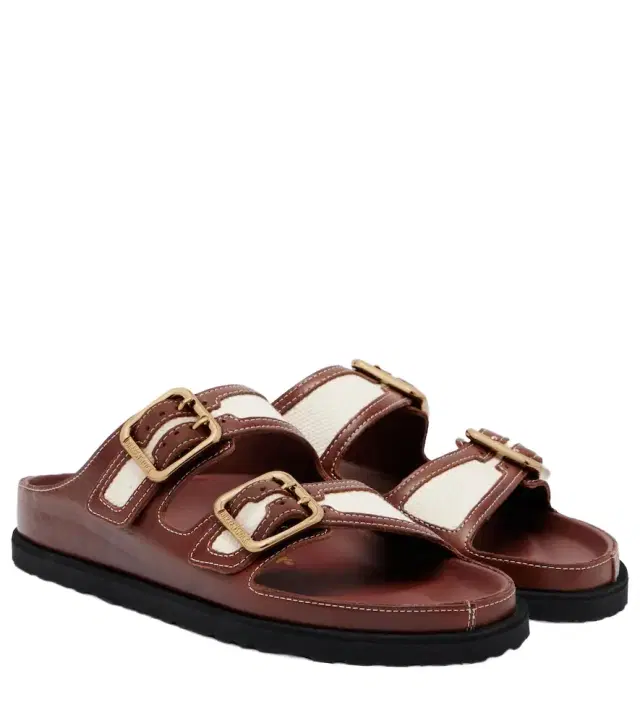 Birkenstock 1774 Arizona leather and canvas sandals