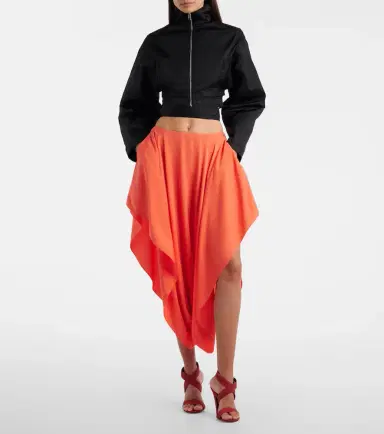 Alaïa Alaïa Belted cropped taffeta jacket | Thumbnail 3 Alaïa Alaïa Belted cropped taffeta jacket | Thumbnail 3
