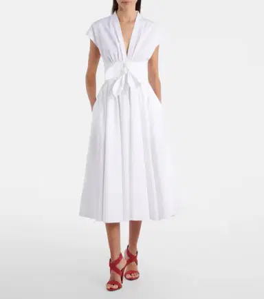 Alaïa Alaïa Cotton poplin midi dress | Thumbnail 2