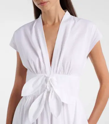 Alaïa Alaïa Cotton poplin midi dress | Thumbnail 4