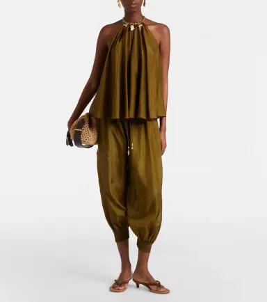 Zimmermann Mahon cropped silk balloon pants | Thumbnail 5
