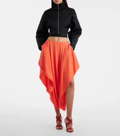 Alaïa Alaïa Peek asymmetric cady midi skirt | Thumbnail 2