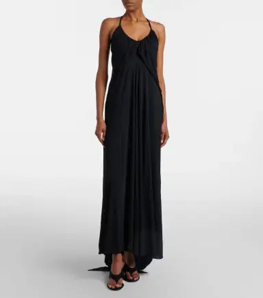Alaïa Alaïa Draped jersey maxi dress | Thumbnail 3